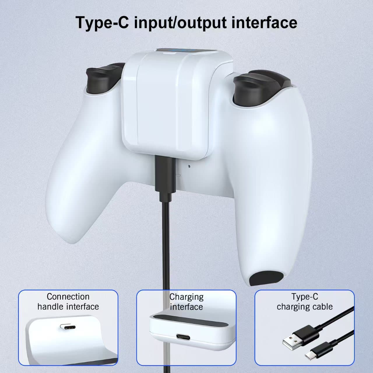 Cross-border PS5 Game Wireless Controller Extended Battery Pack Clip-on Power Bank