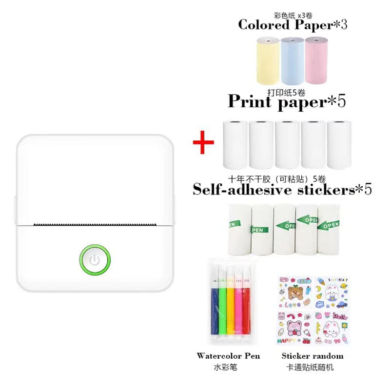 New Export Mini Photo Printer Wireless Mobile-Compatible Mistake Correction Printer Portable Printer