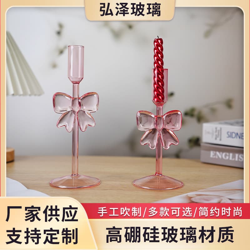 Butterfly candle holder glass candle holder ornaments high stem glass candle holder home restaurant candle holder decoration candle utensils