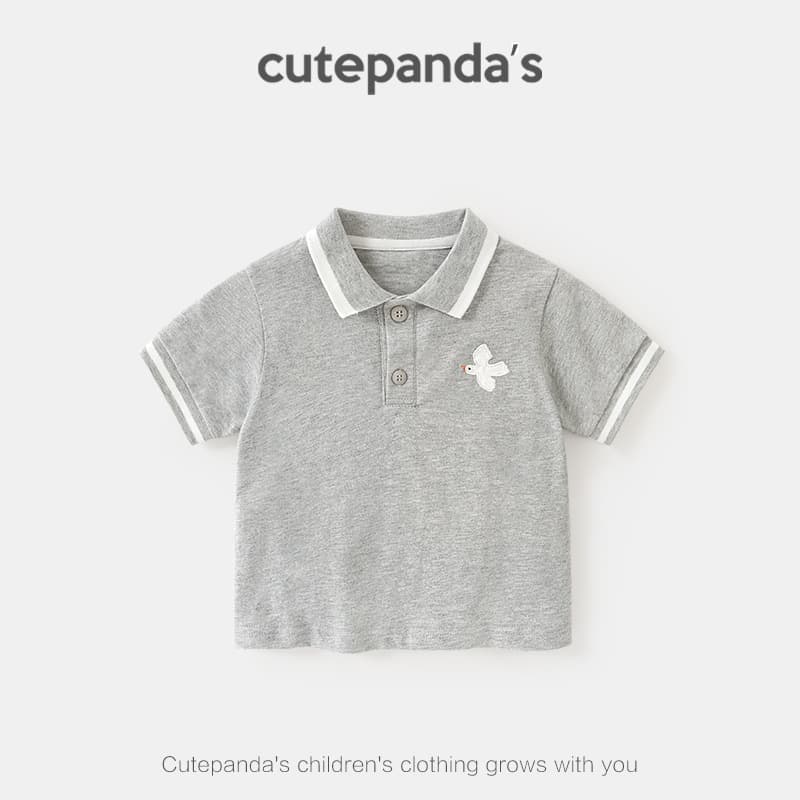 Baby Kids Casual Short Sleeve T-Shirt Summer Boys Polo Shirt Girls Top Toddler Children's Fashion