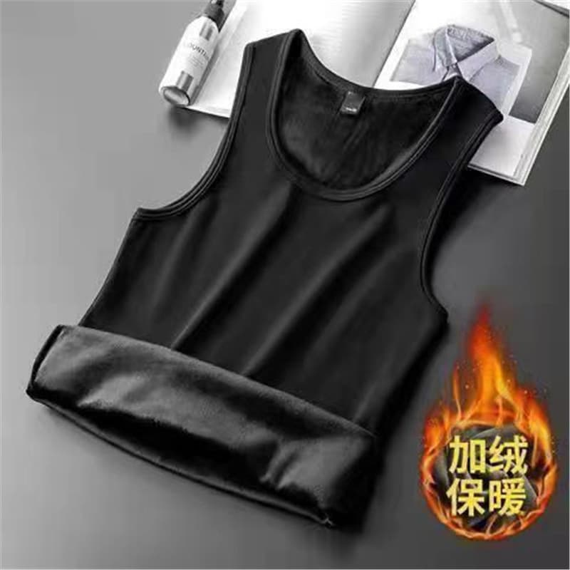 High elastic non-falling velvet new self-heating men's thermal vest thick winter style trendy youth inner wear autumn and winter