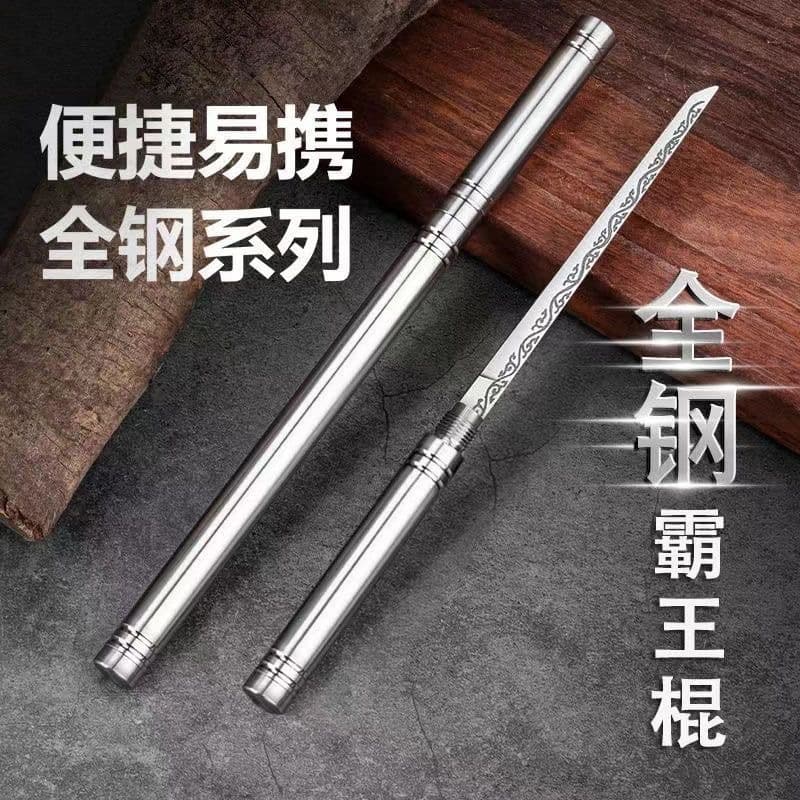 Longquan Stick Knife Stainless Steel Tea Knife All-Steel Integrated Knife Portable Straight Knife Camping BBQ Knife Overlord Stick Fruit Knife