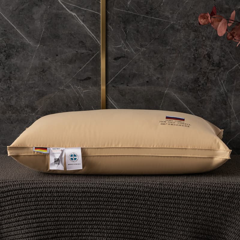 Genuine Down Pillow, Five-Star Hotel Quality Pillow Core, Down and Feather Blend Soft Pillow with Layered Down Filling