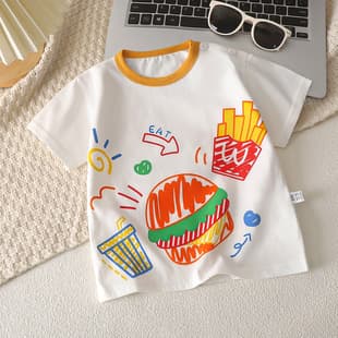 New Children's Short Sleeve T-Shirt Pure Cotton Summer Baby Clothes Boys Thin Style Girls Tops Summer Kids Wear