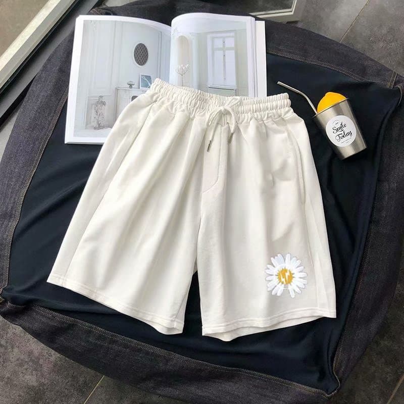 Ins Shorts Men's Streetwear Trendy Summer Loose Straight Leg Sports 5-Inch Shorts Ulzzang Casual Pants