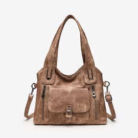 New Cowhide Bag - Women's Large Capacity Casual Tote Bag, Crossbody and Handheld Shoulder Bag