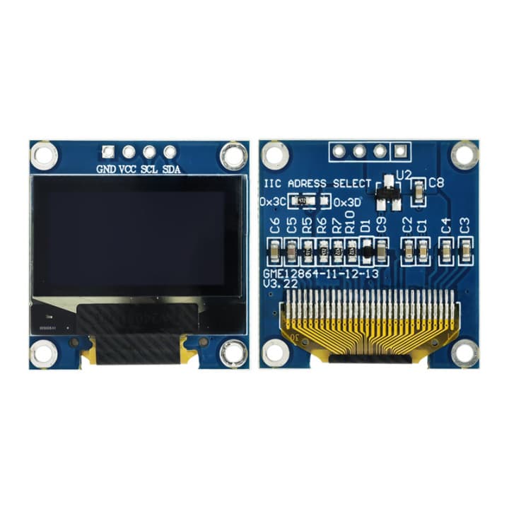 Jinyichen 0.96 inch OLED LCD Screen SSD1306 Small Display 128x64 Dot Matrix 4-Pin Module IIC
