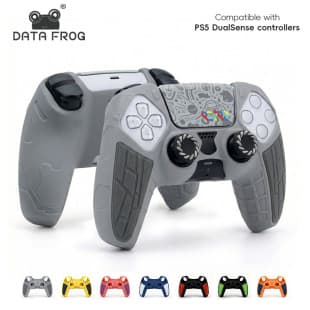 Silicone Protective Cover for PS5 Controller, PS5 Competitive Thumb Grip Set, Anti-Slip and Wear-Resistant Textured Handle Cover