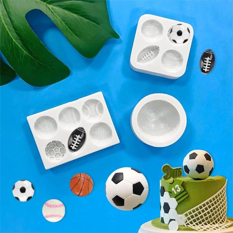 Baseball football football basketball silicone cake mold aromatherapy plaster glue baking fondant tool