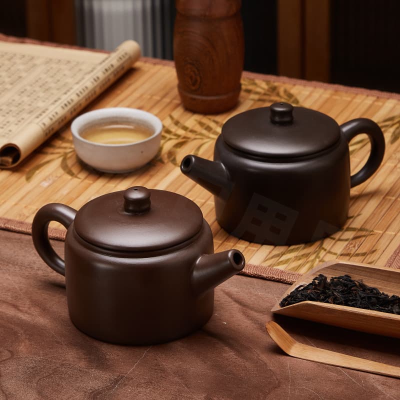 Large-mouth Zisha Teapot with Wide Opening, Kung Fu Tea Set, Large Capacity, Zhu Ni Clay, Wide-mouth Well Railing Style, Practical Teapot