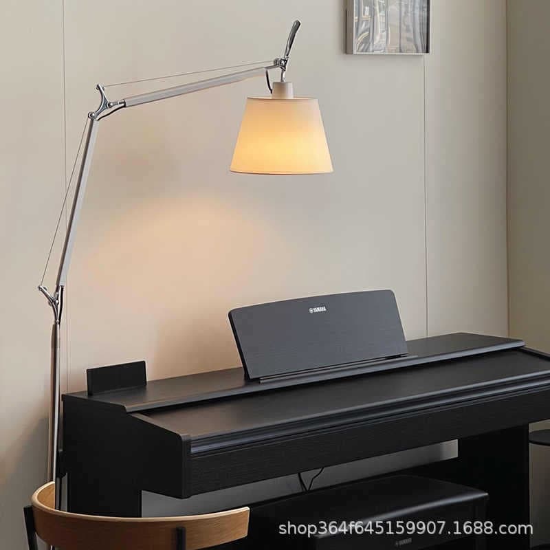 Cross-border Italian creative Internet celebrity swing arm living room sofa room study fishing long pole floor lamp reading