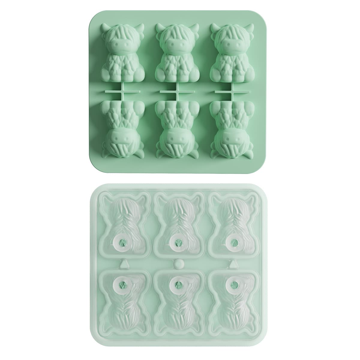 Amazon Hot Selling Bunny Silicone Mold Highland Cow Silicone Mold Ice Making Mold