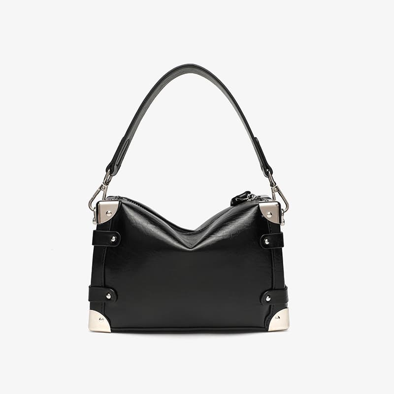Women's Handbag Box Bag 2026 New Armpit Bag Rivet Bag Retro Versatile Mini Phone Crossbody Box Bag