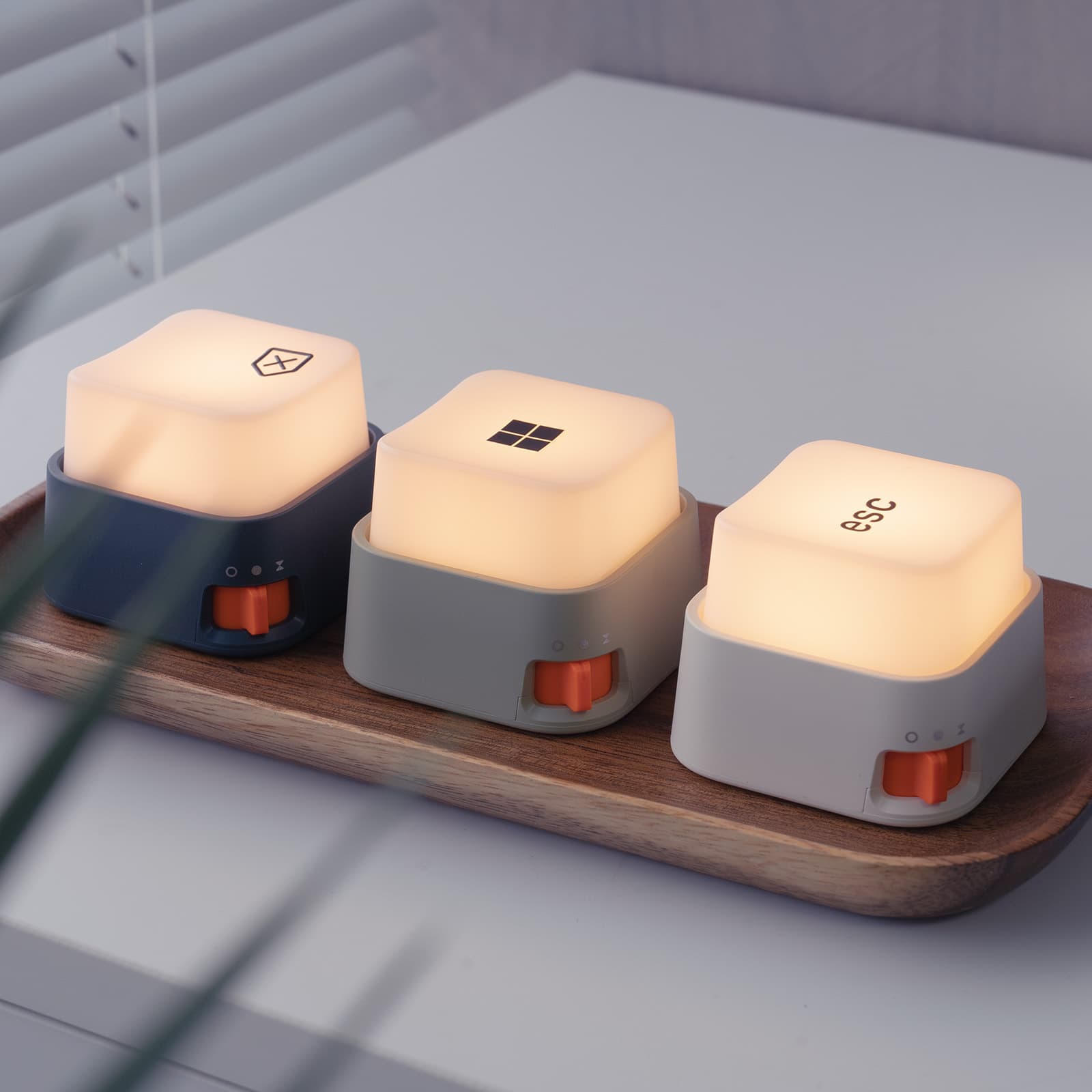 Stubborn Leopard Mini Keyboard Light Desk Night Light with Adjustable Brightness, Customizable Glow for Mood Relief and Hot Stamping