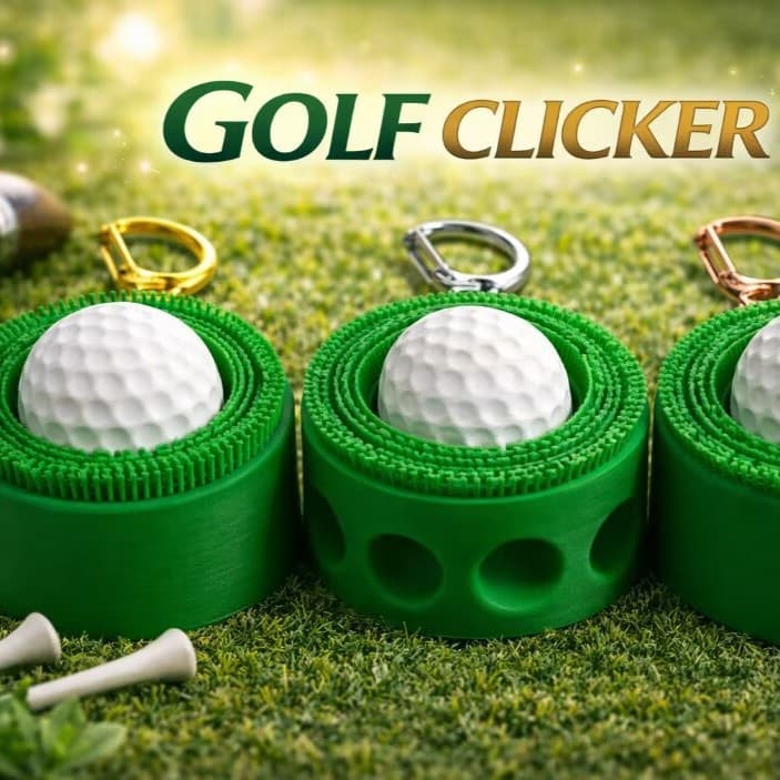 Cross-border new product 3D printed golf clicker keychain bag car pendant clicker fidget