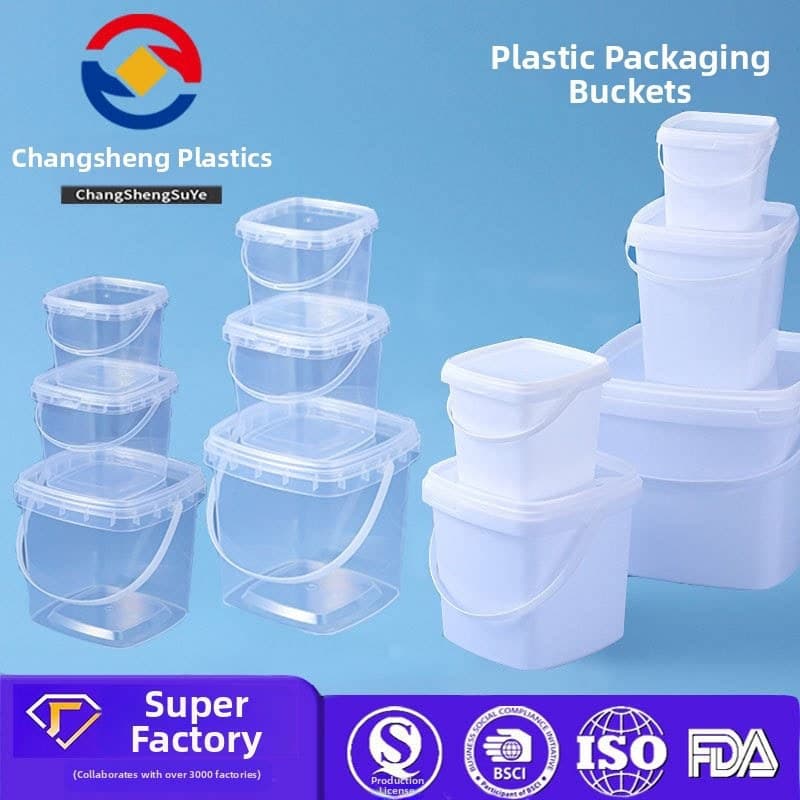 10L 20L Food Grade Oil Packaging Bucket Industrial Chemical Sealed Lid Handheld Empty Bucket Paint Plastic Bucket