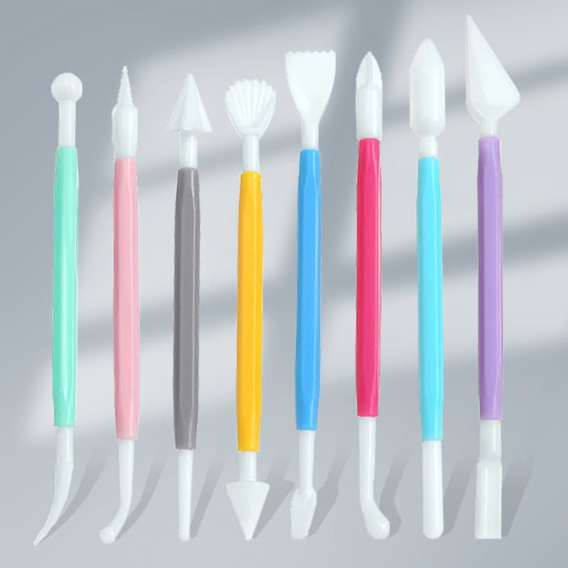 Cross-border Plastic 8-Piece Clay Sculpture Tool Set Art Supplies Clay Modeling Knife Handmade DIY Pottery Tools