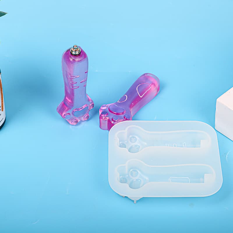 diy glue mold 2 even cat claw stick light bulb silicone mold candle handmade soap diy jewelry