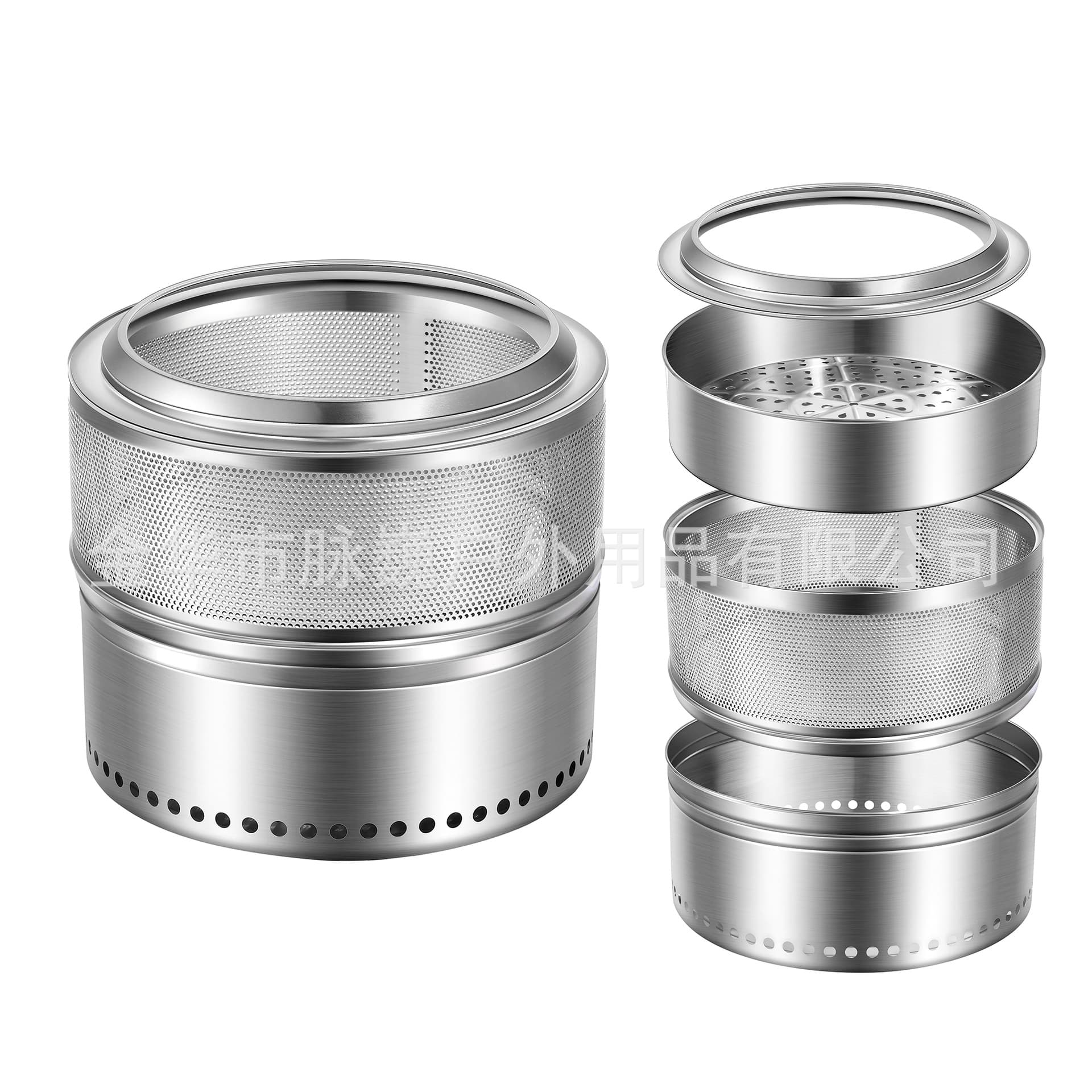 Outdoor Camping Fire Pit, Portable Wood Stove, Cross-border Amazon Smokeless Cylinder Stove, Campfire Beacon Stove MW-D250A