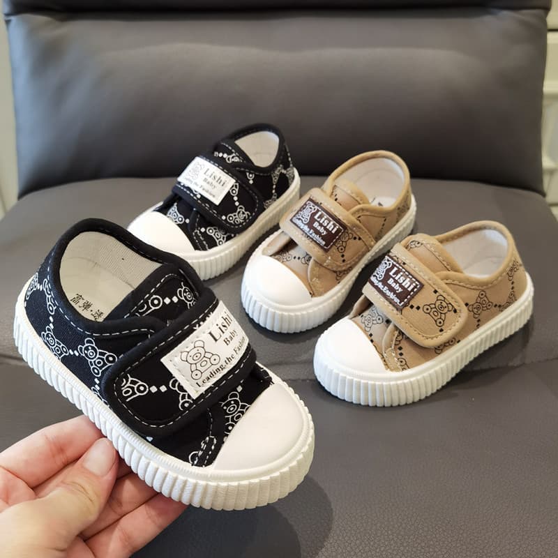 2023 Velcro Spring/Autumn Children's Canvas Shoes, Sneakers, Boys' and Girls' Casual Shoes for Babies Aged 1-7, Sports Shoes