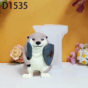 Sword Shield Dog Plaster Silicone Mold DIY Aroma Plaster Decoration Mold Handmade Scented Stone Mold D1535