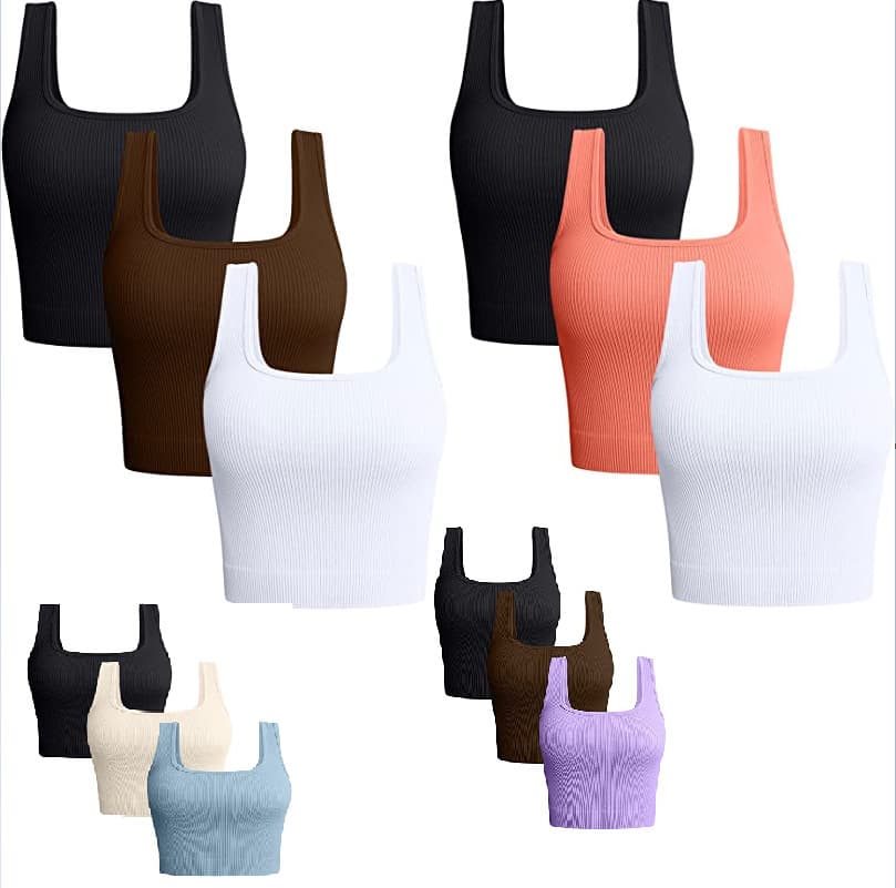2023 Amazon Cross-border Trade Women's Solid Color Sexy Sports Running Fitness Yoga Comfortable Tank Top