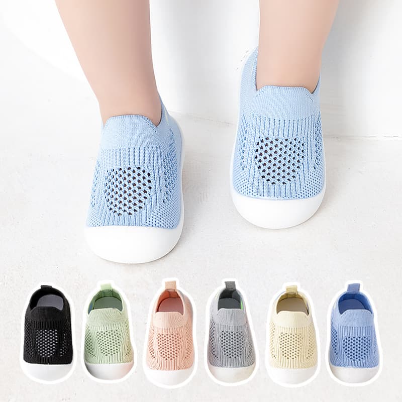 Baby Shoes, Soft Sole Toddler Walking Shoes, Breathable, Non-Slip, Anti-Drop, Mesh Socks Shoes for Boys and Girls, Solid Color, Versatile
