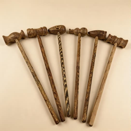 Factory Supply Chicken Wing Wood Massage Hammer Wooden Back Massager Meridian Tapping Hammer Fitness Hammer Duck Egg Hammer