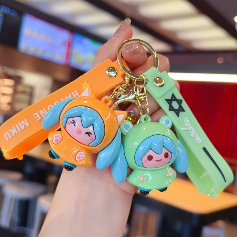Cartoon Smart Creation Hatsune Miku Rainy Day Series Keychain Chain Pendant Animation Peripheral Game City Gift