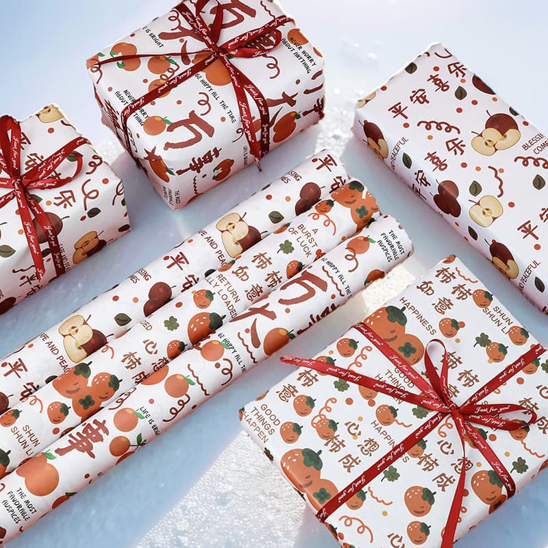 High-quality, stylish, cartoon-themed wrapping paper for weddings, birthdays, holidays, and other special occasions. Large sheets of festive wrapping paper.
