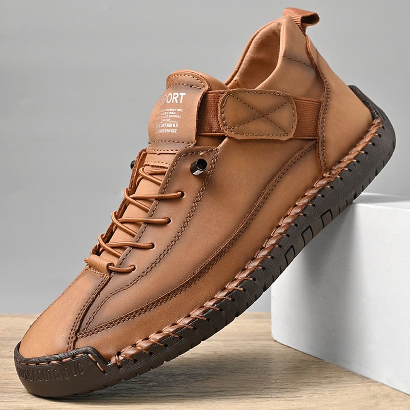 Autumn/Winter New Export Large Sizes Leather Boots Men's Mid-Top Martin Boots Outdoor Casual Shoes Cross-Border Work Boots with Stitching