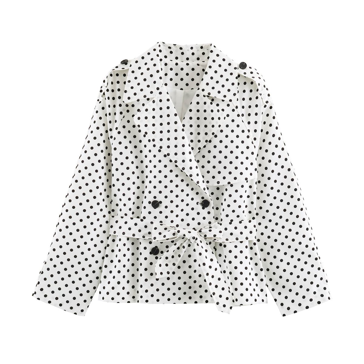 2026 Summer European and American Export New Women's Polka Dot Loose Casual Jacket 6033