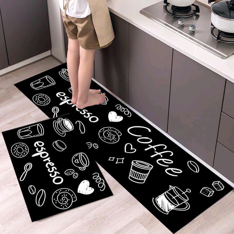 Cross-Border Kitchen Carpet, Water-Absorbing and Oil-Absorbing Long Strip Kitchen Mat, Non-Slip and Stain-Resistant, Bathroom Floor Mat, Dropshipping