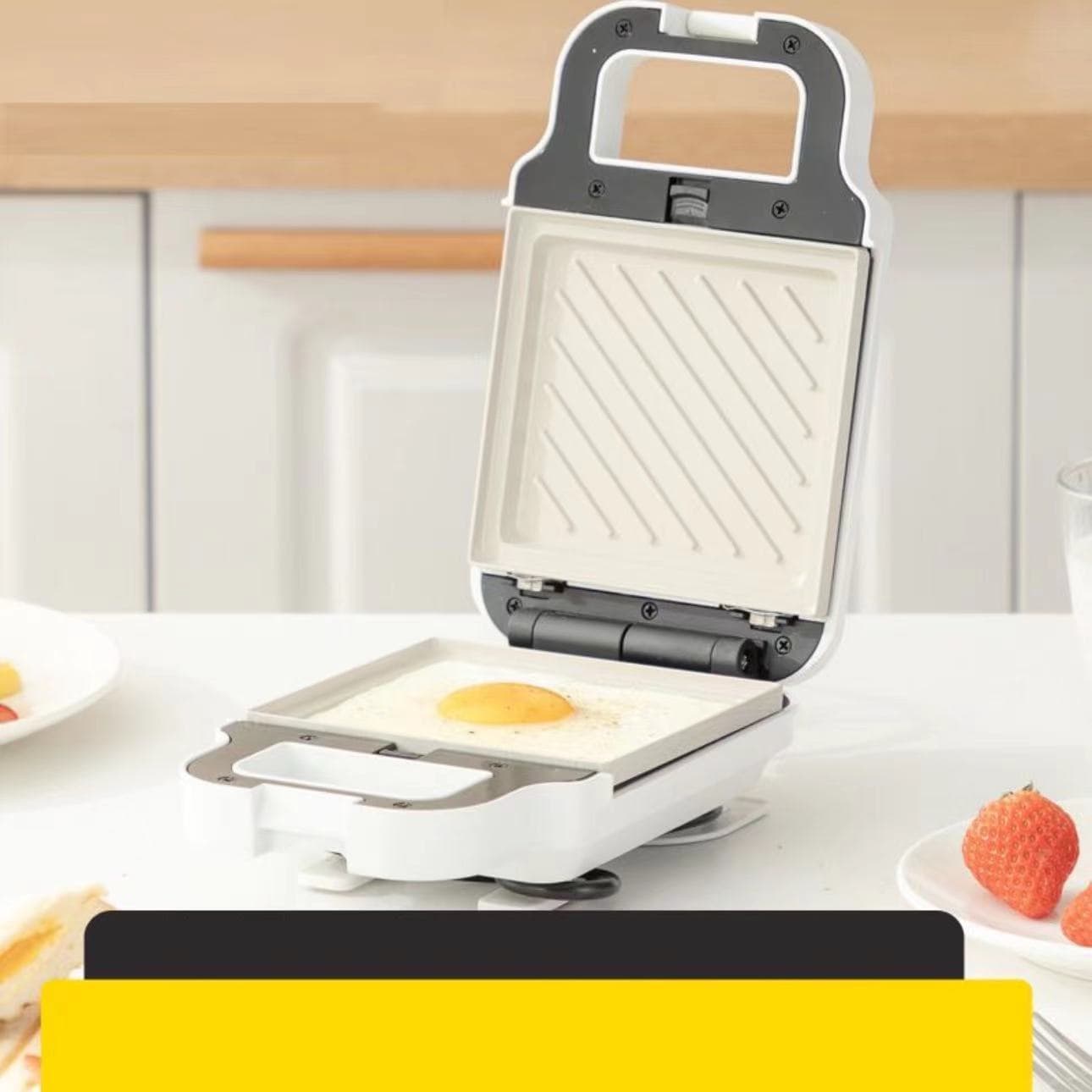 Multifunctional Sandwich Maker, Small Waffle Iron, Toast Bread Toaster, Electric Baking Pan for Household