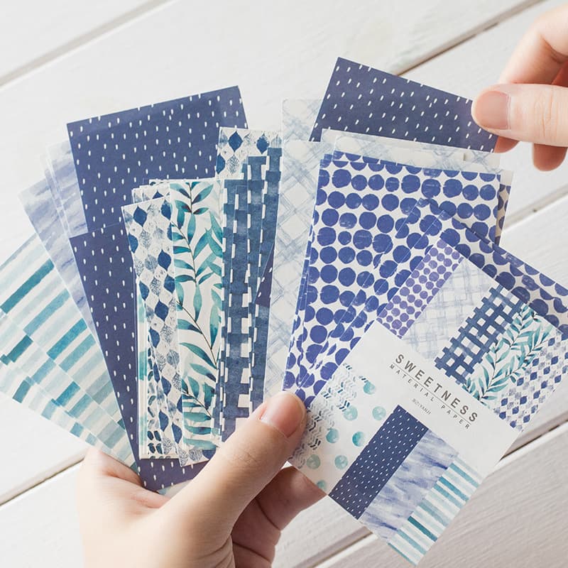 Yanji Sweet Supply Series Material Paper - Artistic Lace Plaid DIY Journal Tag Base Decoration Memo Paper