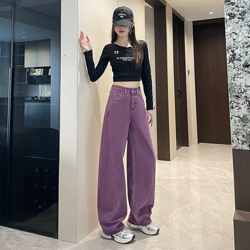FUIV Wide Leg Jeans for Women Summer 2025 New High Waist Slimming Loose Straight Leg Extended Curved Pants