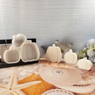 S0765 Halloween Pumpkin Desktop Decoration Cement Plaster Mold DIY Silicone Mold