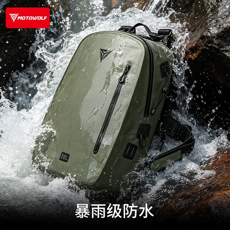 Motorcycle riding waterproof backpack outdoor commuting waterproof backpack large capacity motorcycle backpack rider backpack