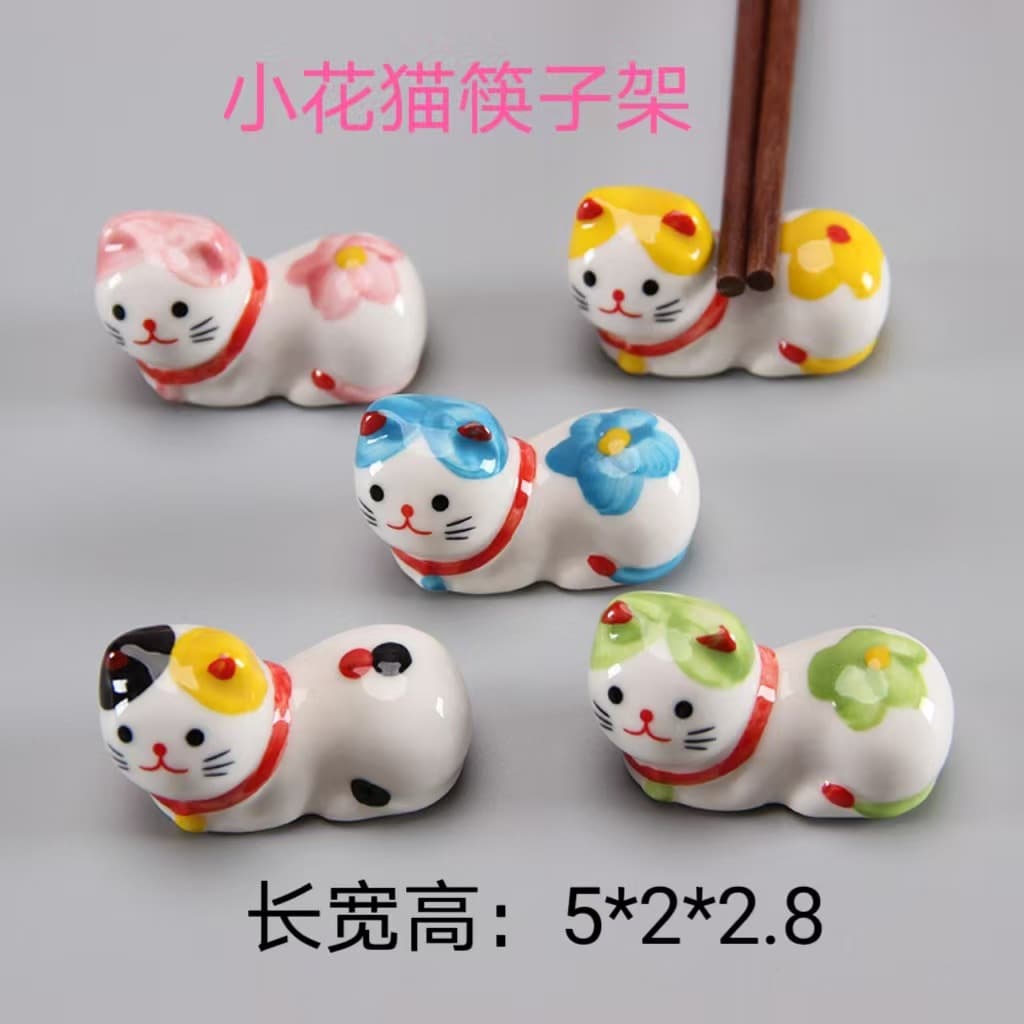 Kitten Ceramic Chopstick Sterilizer Cabinet, Lucky Cat Dining Table Bone China Pen Holder, Dishwasher-safe Utensil and Spoon Storage