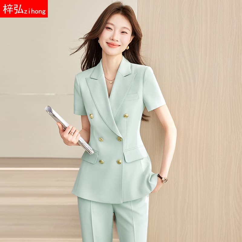 Short Sleeve Suit Set for Women Summer Thin 2026 New Style Business Professional Manager Work Suit