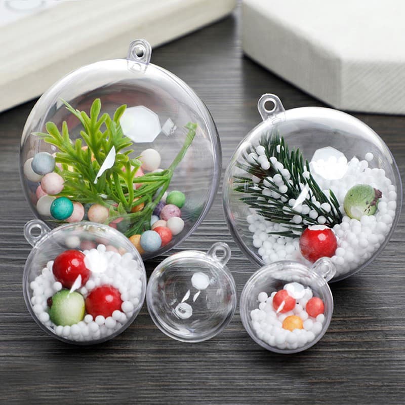 Transparent plastic ball manufacturer wholesale Christmas ball hollow round ball Bubble Mart creative packaging acrylic ball