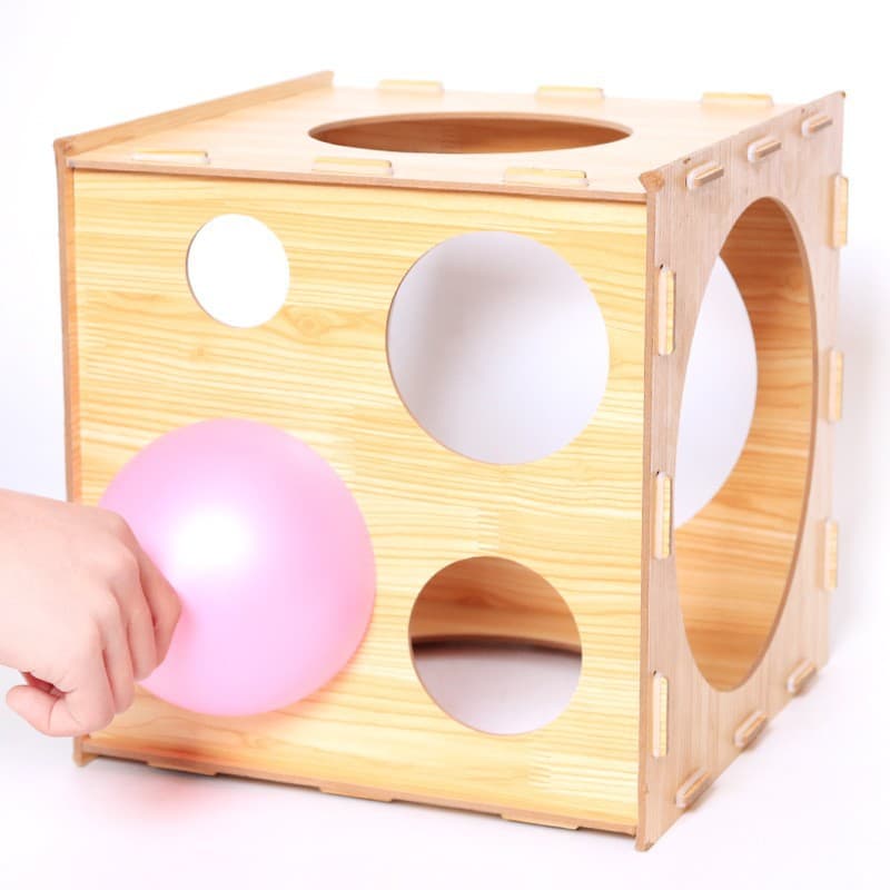 Balloon Size Measuring Box Wooden Ball Sizer Detachable Balloon Measurement Box