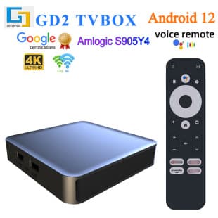 GD2 Google Certified Set-Top Box 2+32G TV Box Android 12 Bluetooth HD 4K Network Player Wholesale