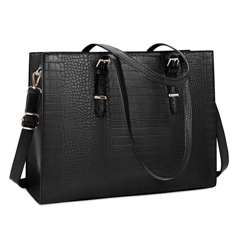 Women's Laptop Tote Bag Leather Classic Computer Briefcase Work Waterproof Handbag Large Capacity
