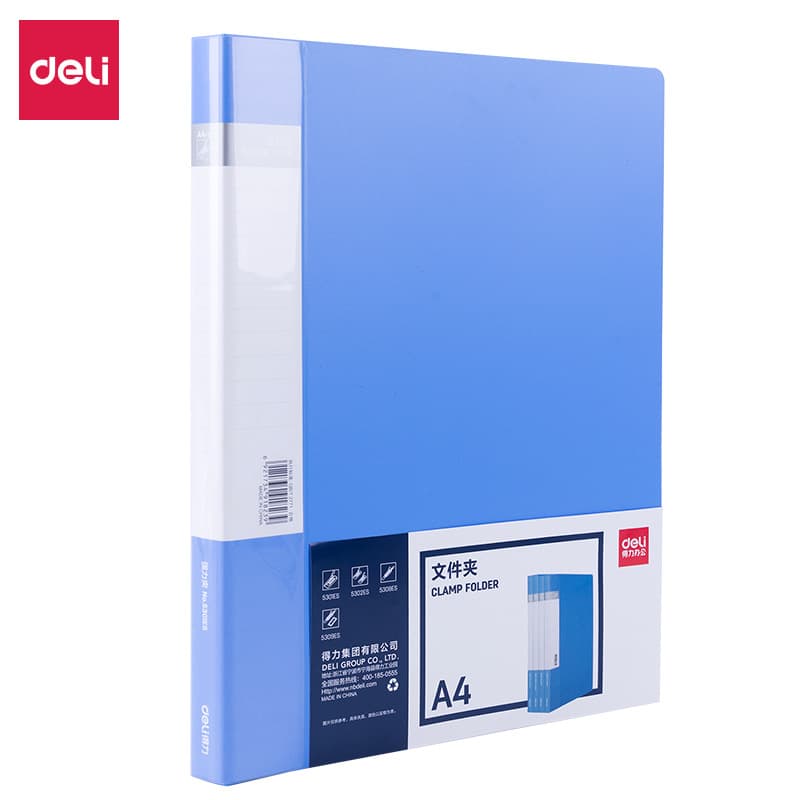 Deli 5301Es Folder Student Test Paper Office File Storage Report Folder Single Folder Long Pressure Folder Stationery