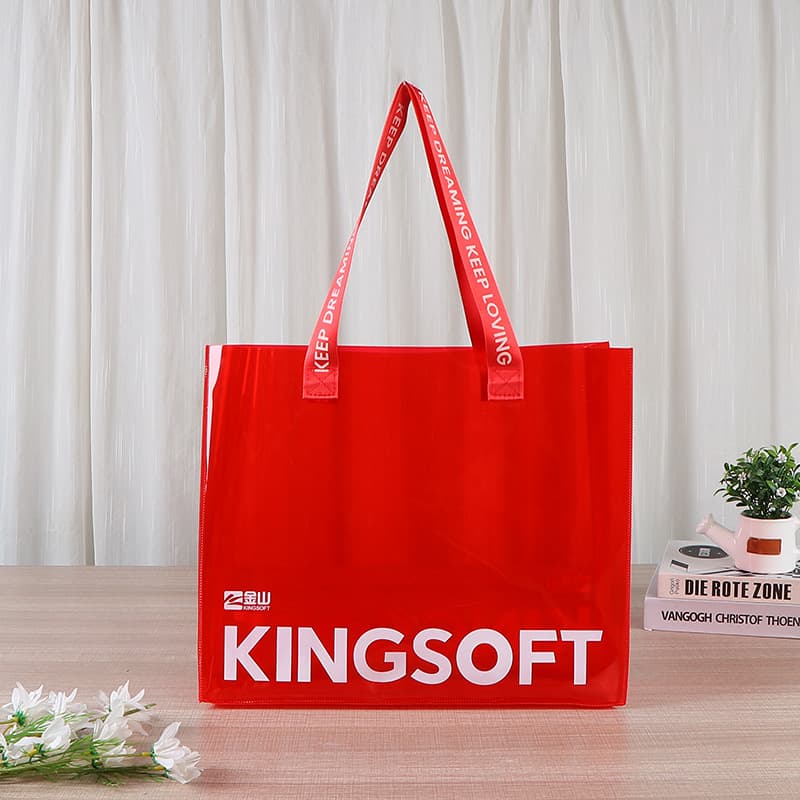 PVC Handheld Laser Bag Gift Transparent Packaging Plastic Transparent Shopping Gift Universal Colored Tote Bag