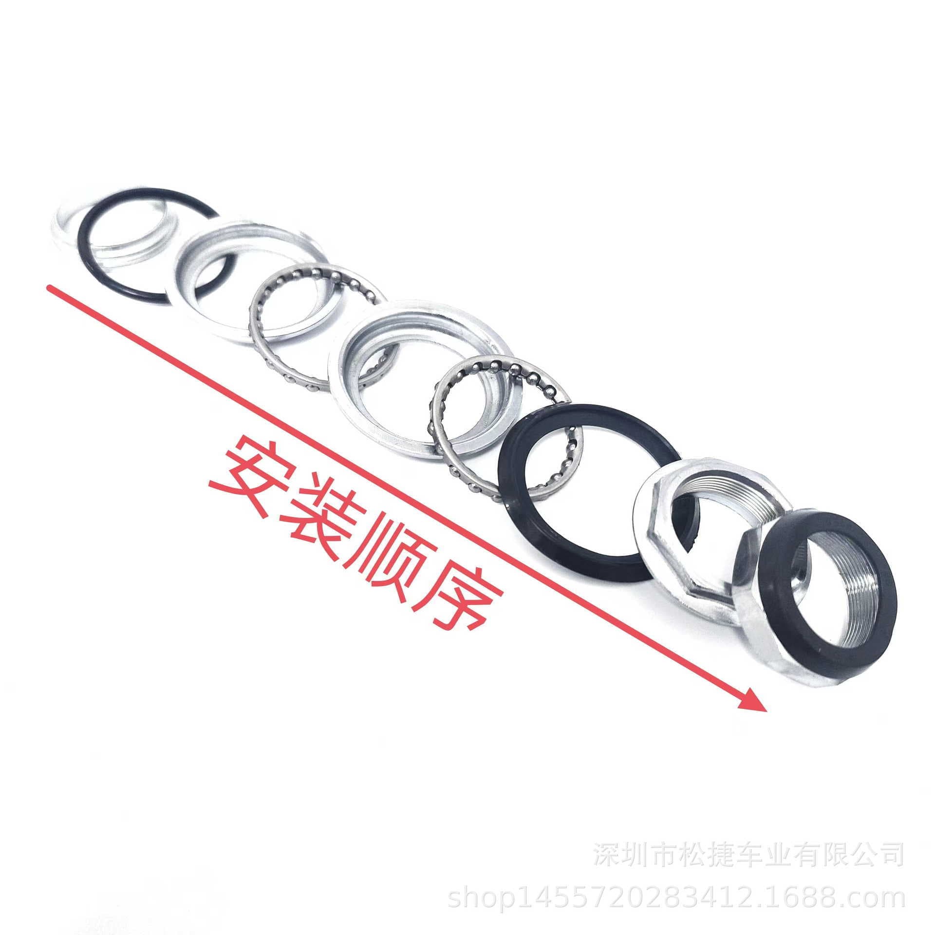 Electric driving front fork, toothed bowl set, toothless bowl set, eight-piece bowl, front bowl bearing, lithium battery driving bowl set
