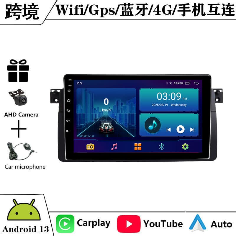For BMW E46 98-05 Android Large Screen Navigation GPS Bluetooth Reverse Camera Carplay