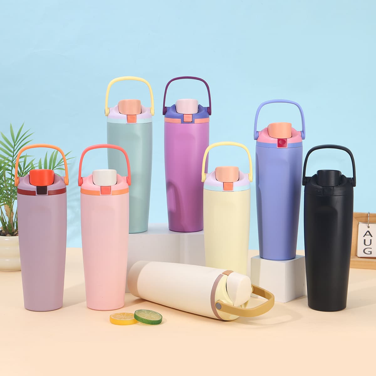 Cross-border Large Capacity Portable Fruit Cup 304 Stainless Steel Vacuum Insulated Tumbler Outdoor Car Direct Drinking Export Water Cup