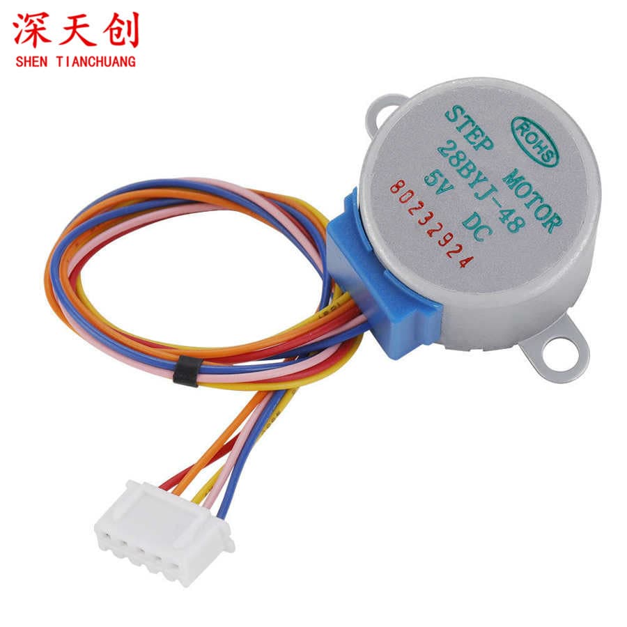 DC 5V 4-phase 5-wire stepper motor 28YBJ-48 28BYJ48 geared stepper motor, lead wire 25CM